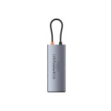Baseus Metal Gleam Series 7v1 USB-C HUB Dokovací Stanice Space Grey 