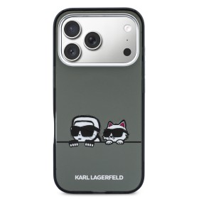 Zadní kryt Karl Lagerfeld IML K&CH Heads Logo MagSafe pro iPhone 17 Pro, černá