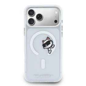 Zadní kryt Karl Lagerfeld IML Choupette Peekaboo MagSafe pro Apple iPhone 17 Pro Max, transparentní