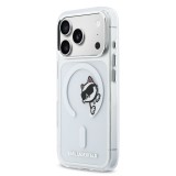 Karl Lagerfeld IML Choupette Peekaboo MagSafe Zadní Kryt pro iPhone 17 Pro Transparent