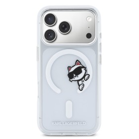 Zadní kryt Karl Lagerfeld IML Choupette Peekaboo MagSafe pro Apple iPhone 17 Pro, transparentní