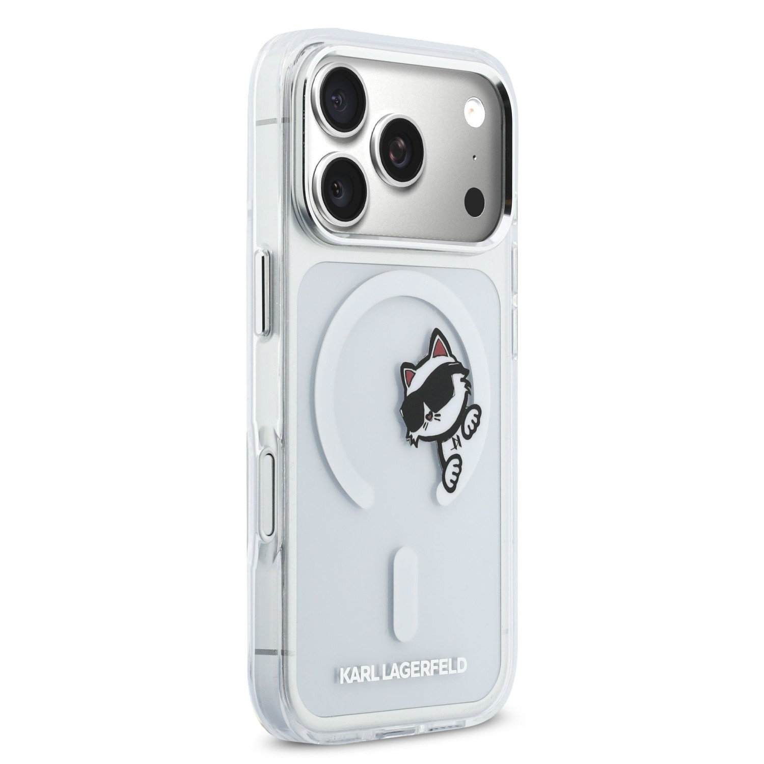 Karl Lagerfeld IML Choupette Peekaboo MagSafe Zadní Kryt pro iPhone 17 Pro Transparent