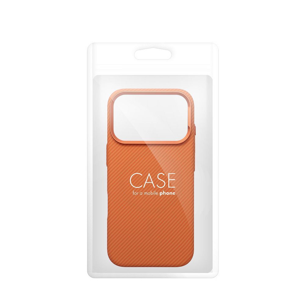 Pouzdro Case KEVLAR compatible with MagSafe pro Apple iPhone 17 Pro Max, oranžová