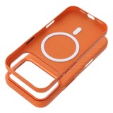 Pouzdro Case KEVLAR compatible with MagSafe pro Samsung Galaxy S26 Ultra, oranžová