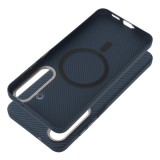 Pouzdro Case KEVLAR compatible with MagSafe pro Samsung Galaxy S26+, modrá