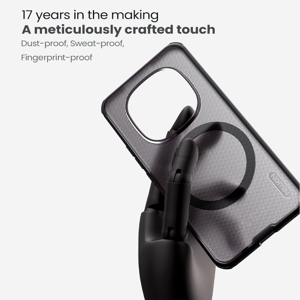 Nillkin Super Frosted PRO Magnetic Zadní Kryt pro Xiaomi Redmi Note 15 Pro+ 5G Transparent Black