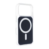 CLEAR FUSION MAG COVER Case compatible with MagSafe for IPHONE 16 Pro navy blue