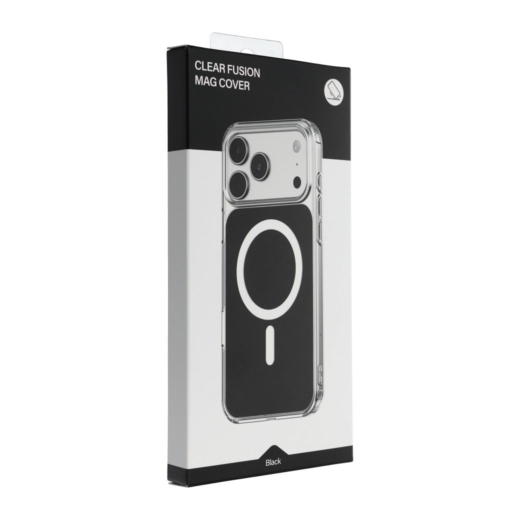 CLEAR FUSION MAG COVER Case compatible with MagSafe for IPHONE 15 black