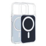 CLEAR FUSION MAG COVER Case compatible with MagSafe for IPHONE 17 Air navy blue