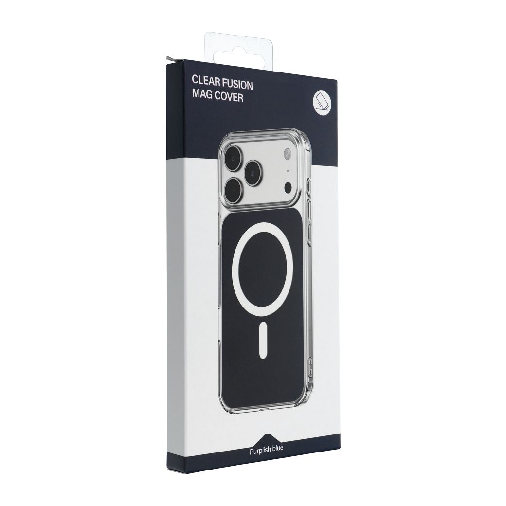 CLEAR FUSION MAG COVER Case compatible with MagSafe for IPHONE 17 Air navy blue
