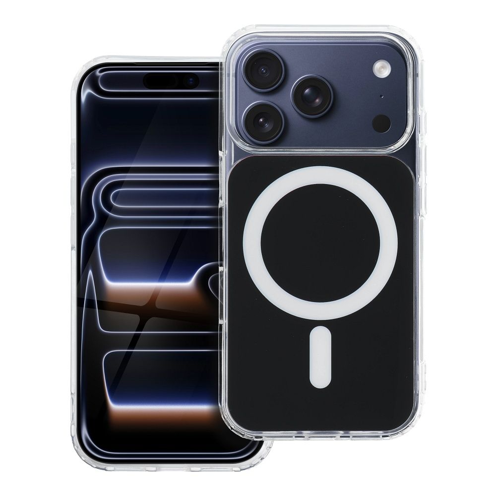 CLEAR FUSION MAG COVER Case compatible with MagSafe for IPHONE 17 Air black