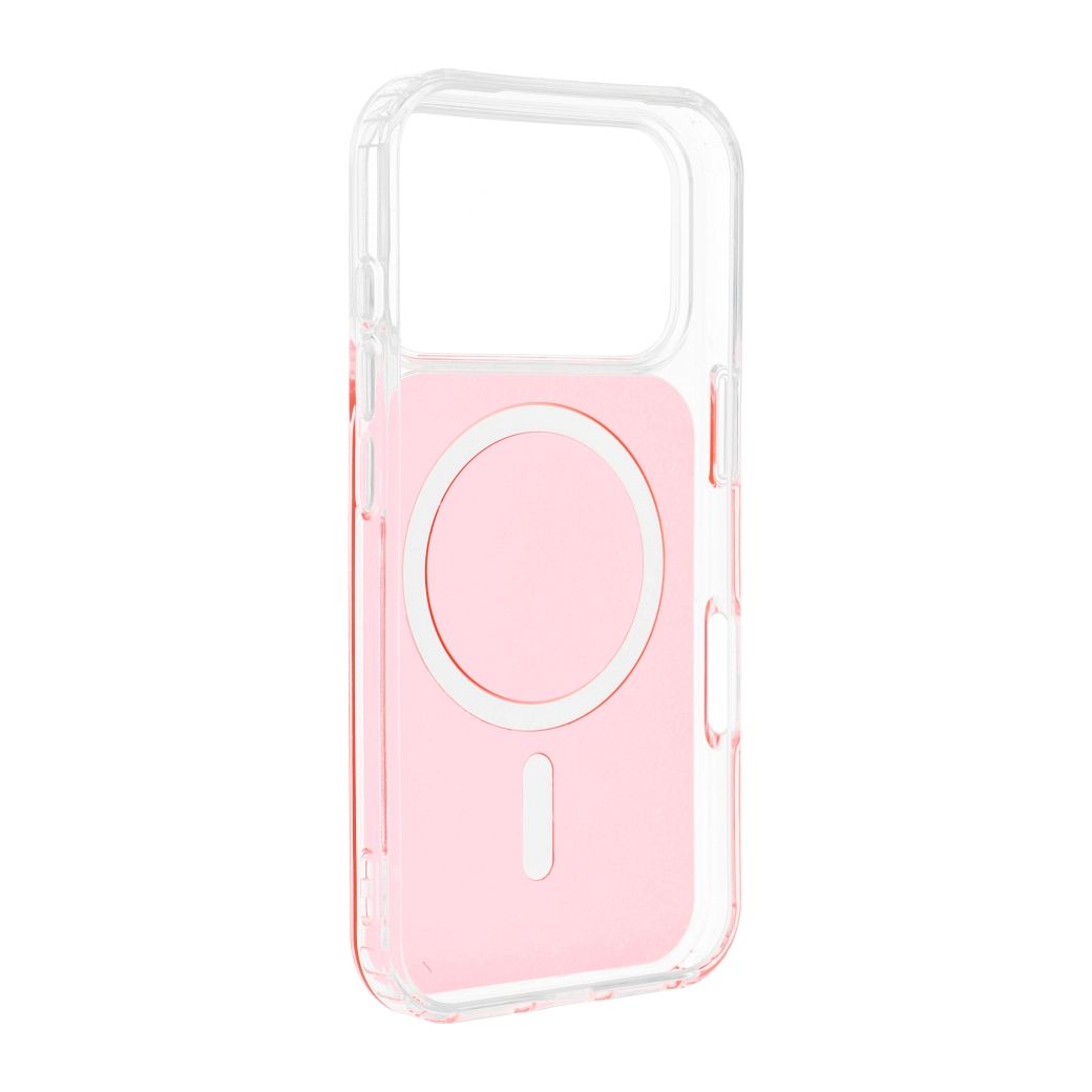 CLEAR FUSION MAG COVER Case compatible with MagSafe for IPHONE 16 Pro Max hermes orange