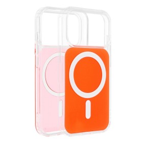 Ochranný kryt CLEAR FUSION MAG COVER Case compatible with MagSafe pro Apple iPhone 16 Pro, oranžová