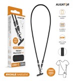 Datový kabel ALIGATOR Machrkabel 3A 60W, USB-C/USB-C, černý