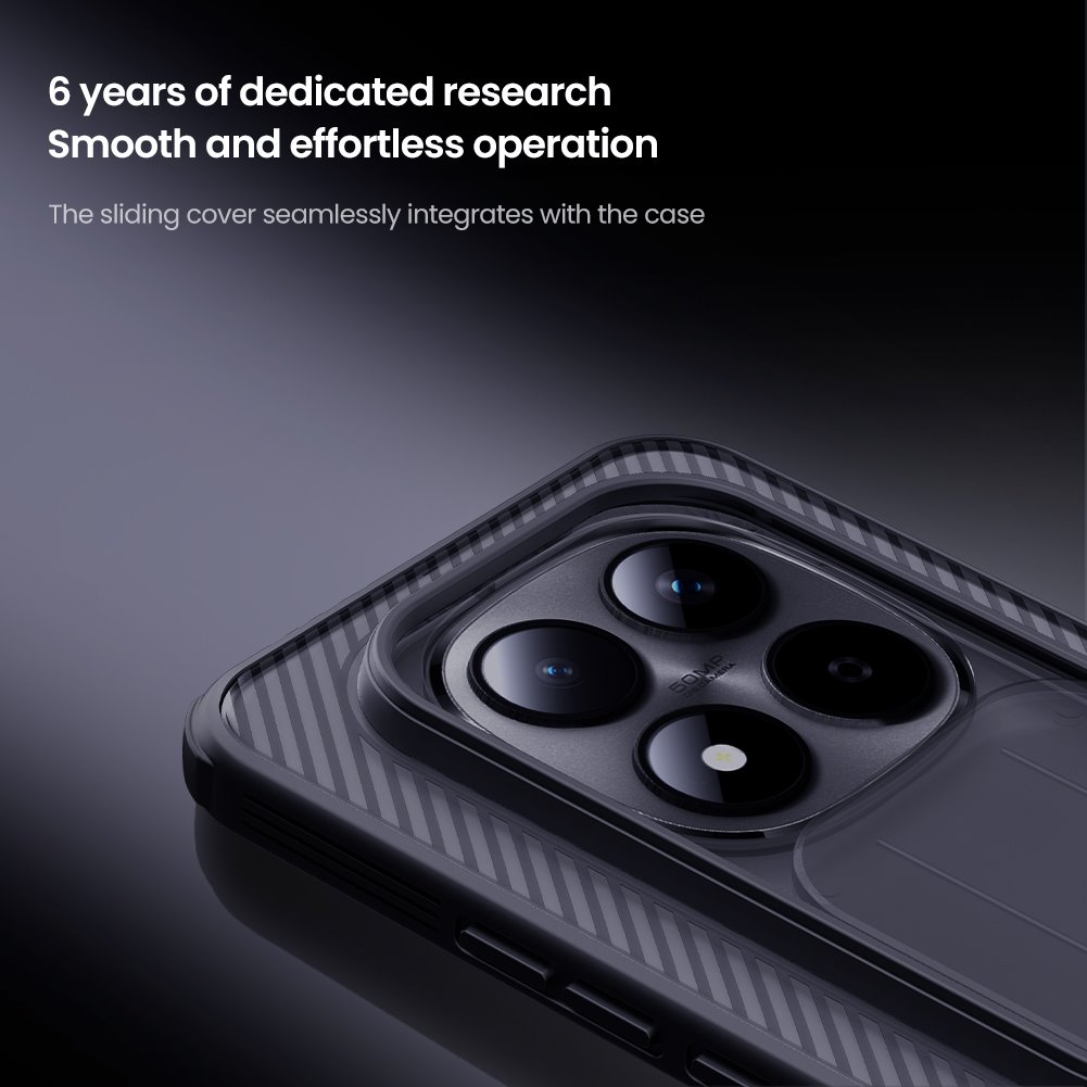 Nillkin CamShield PRO Zadní Kryt pro Xiaomi Redmi Note 15 Pro+ 5G Transparent Black