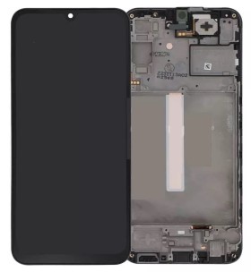 LCD display + dotyková deska + přední kryt pro Samsung Galaxy A25 A256, black