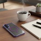 Case FRAME CLEAR HYBRID MAG COVER compatible with MagSafe for SAMSUNG A57 purple