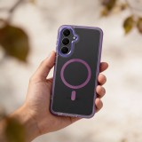 Case FRAME CLEAR HYBRID MAG COVER compatible with MagSafe for SAMSUNG A57 purple