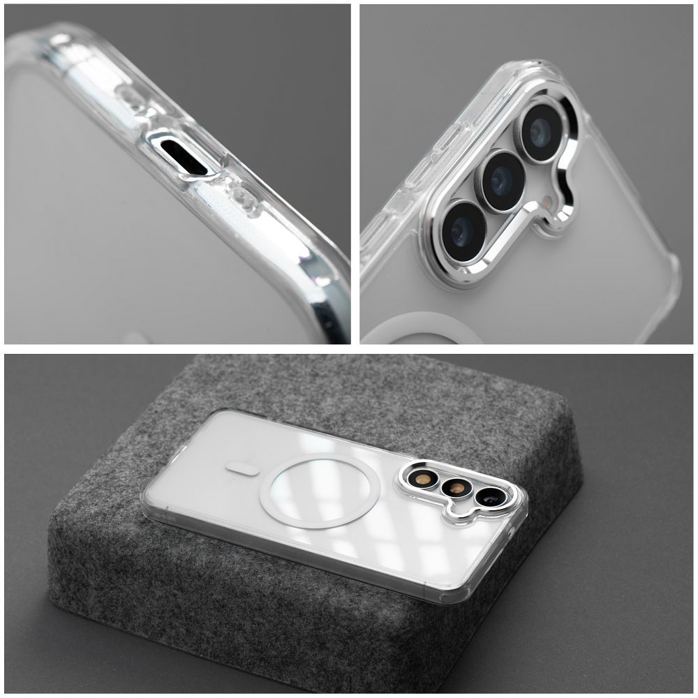 Case FRAME CLEAR HYBRID MAG COVER compatible with MagSafe for SAMSUNG A57 transparent