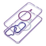 Case FRAME CLEAR HYBRID MAG COVER compatible with MagSafe for SAMSUNG A37 purple