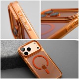 Case FRAME CLEAR HYBRID MAG COVER compatible with MagSafe for IPHONE 17 Pro hermes orange