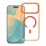 Case FRAME CLEAR HYBRID MAG COVER compatible with MagSafe for IPHONE 17 Pro Max hermes orange