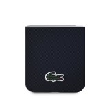 Lacoste Iconic Petit Pique Woven Logo MagSafe Zadní Kryt pro Samsung Galaxy Z Flip 6/7 FE Black