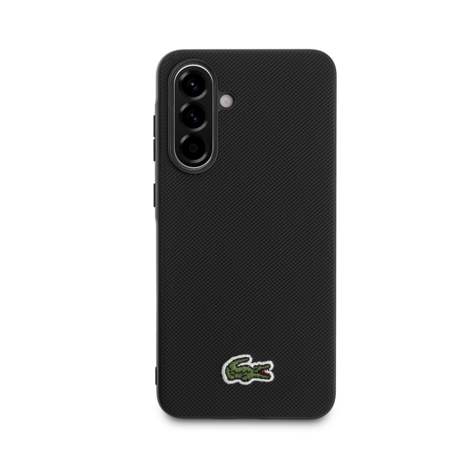 Lacoste Iconic Petit Pique Woven Logo MagSafe Zadní Kryt pro Samsung Galaxy A56 Black