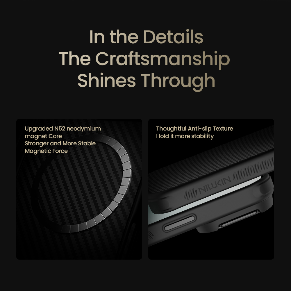 Nillkin CarboProp Aramid Magnetic Zadní Kryt pro Apple iPhone 17 Pro Max Black