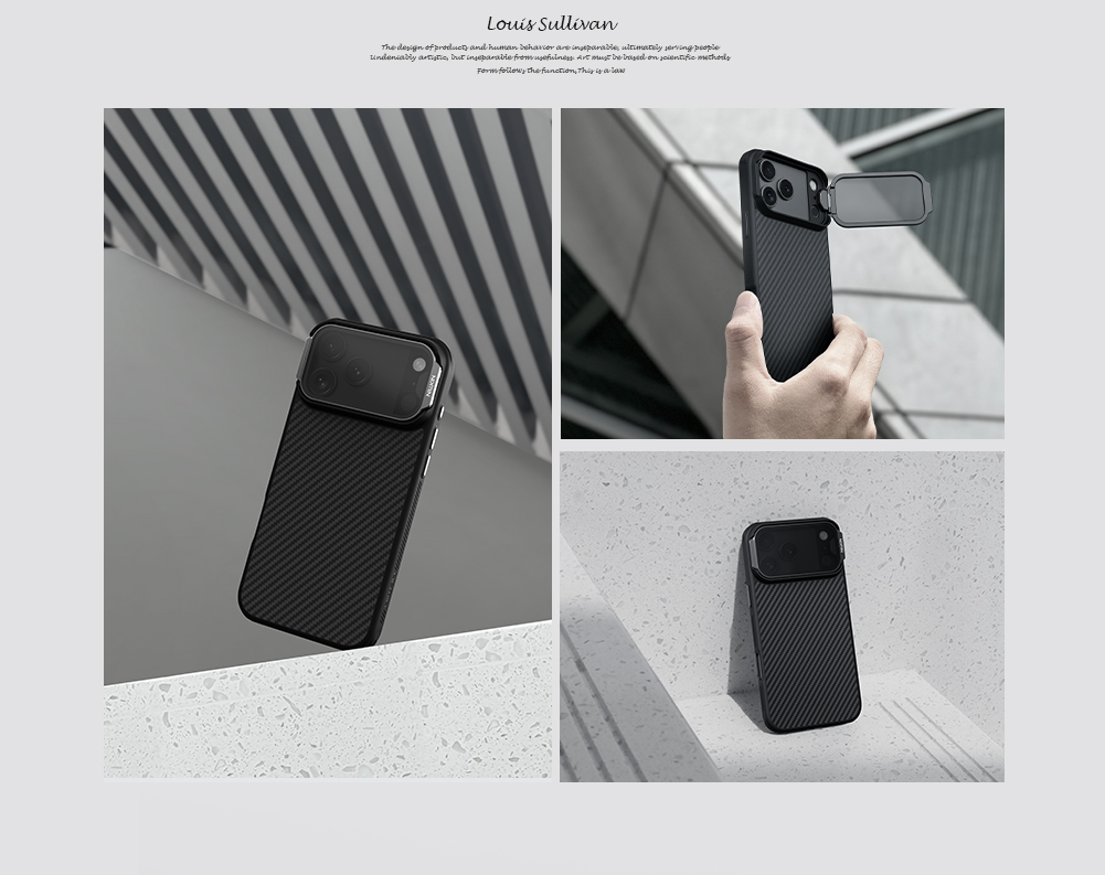 Nillkin CarboProp Aramid Magnetic Zadní Kryt pro Apple iPhone 17 Pro Max Black