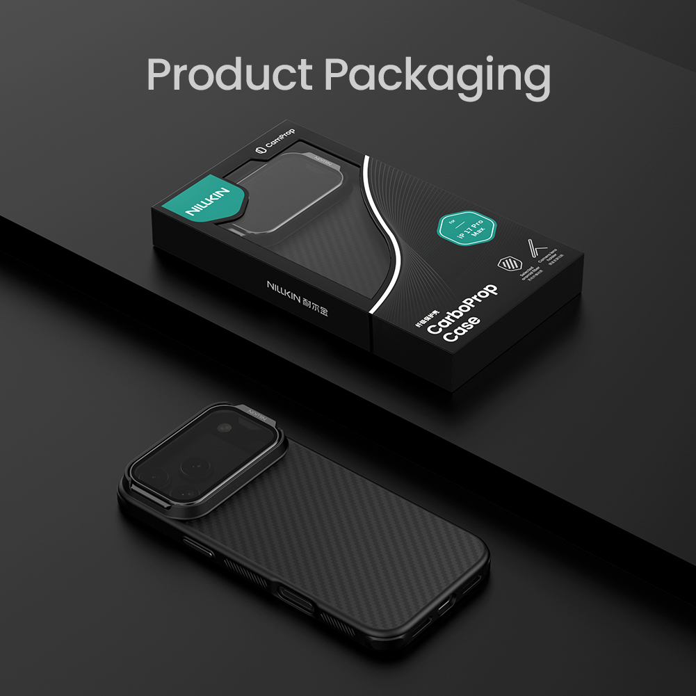 Nillkin CarboProp Aramid Magnetic Zadní Kryt pro Apple iPhone 17 Pro Max Black