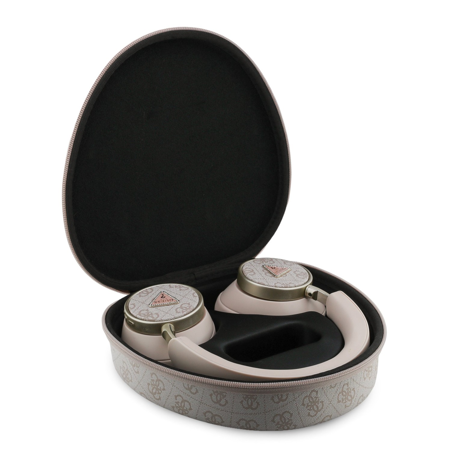 Guess PU 4G Triangle Logo ENC Bezdrátová Sluchátka Pink