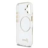Guess IML Glitter Script Strap MagSafe Zadní Kryt pro iPhone 17 Transparent
