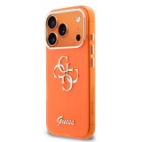Guess IML 4G Script Metal Logo Zadní Kryt pro iPhone 17 Pro Max Orange