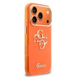 Guess IML 4G Script Metal Logo Zadní Kryt pro iPhone 17 Pro Orange