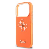 Guess IML 4G Script Metal Logo Zadní Kryt pro iPhone 17 Pro Orange