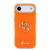 Guess IML 4G Script Metal Logo Zadní Kryt pro iPhone Air Orange