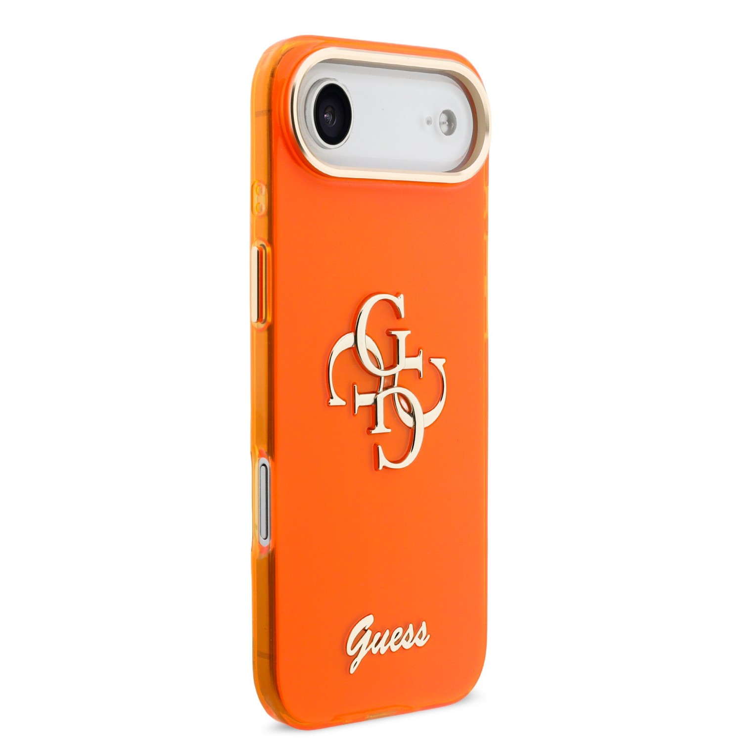 Guess IML 4G Script Metal Logo Zadní Kryt pro iPhone Air Orange