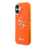 Guess IML 4G Script Metal Logo Zadní Kryt pro iPhone 17 Orange