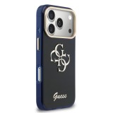 Guess IML 4G Script Metal Logo Zadní Kryt pro iPhone 17 Pro Max Blue