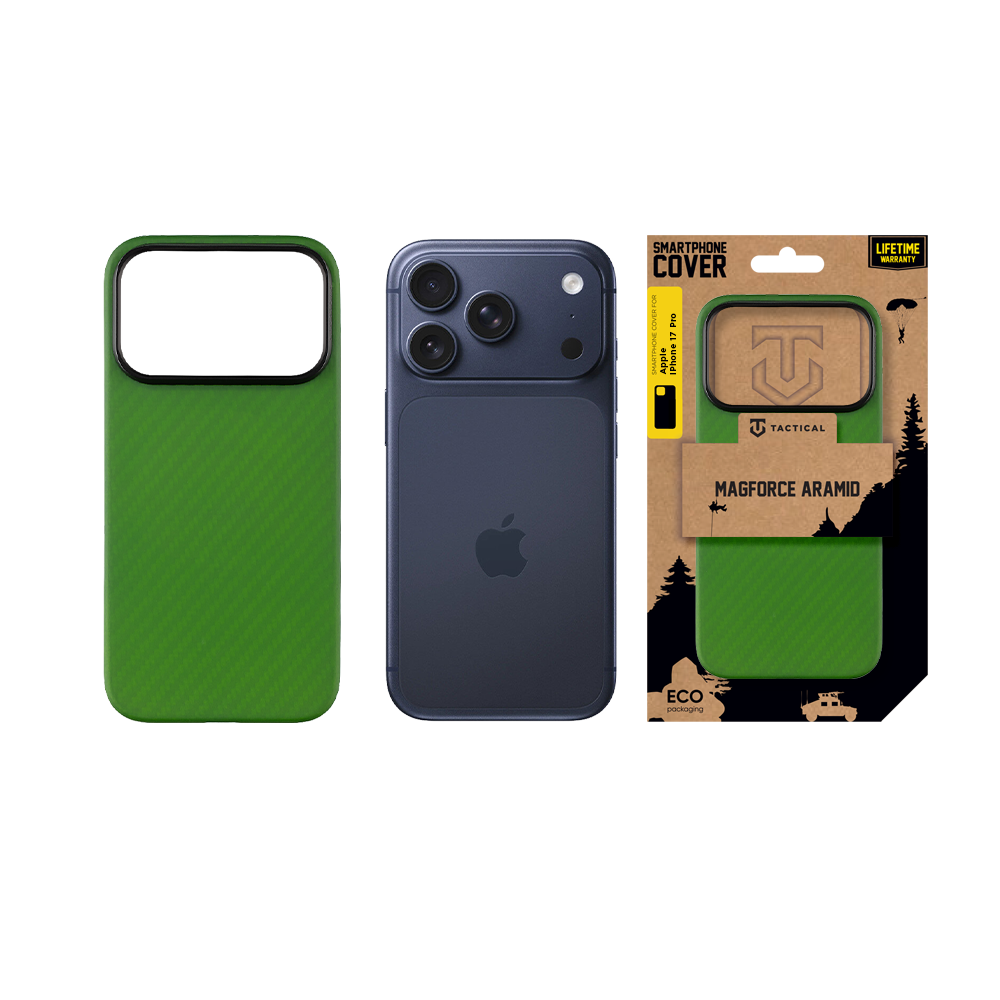 Tactical MagForce Aramid Kryt pro Apple iPhone 17 Pro Green Toad