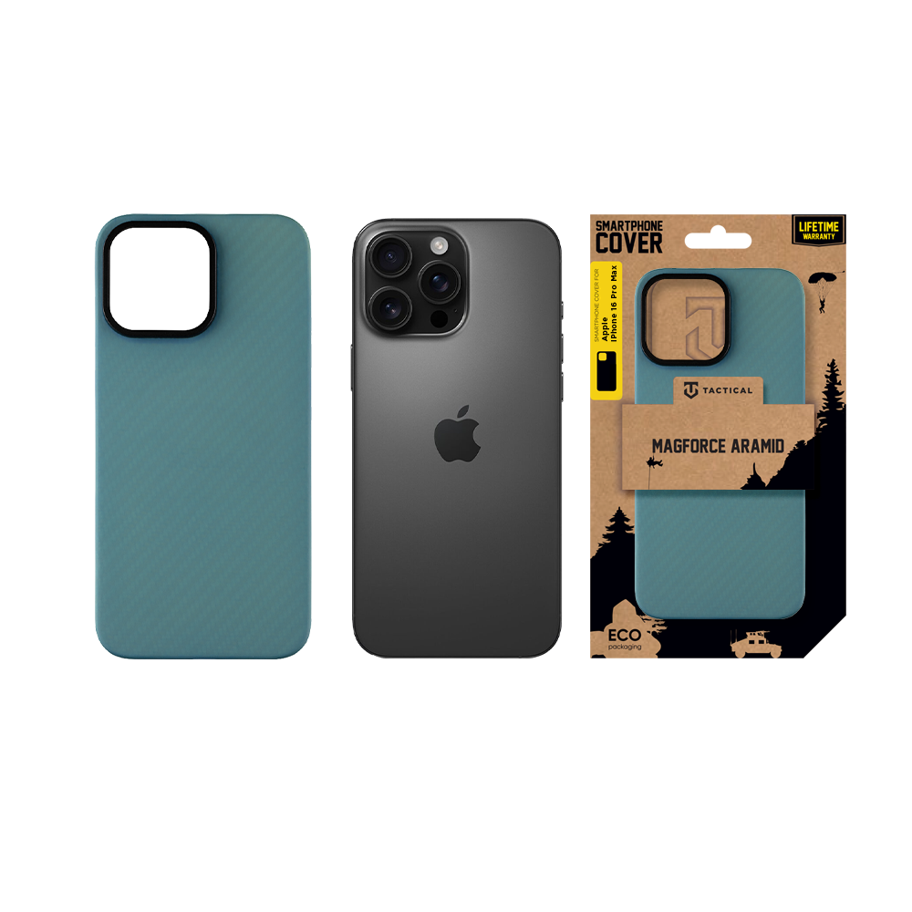Tactical MagForce Aramid Kryt pro Apple iPhone 16 Pro Max Blue Jay