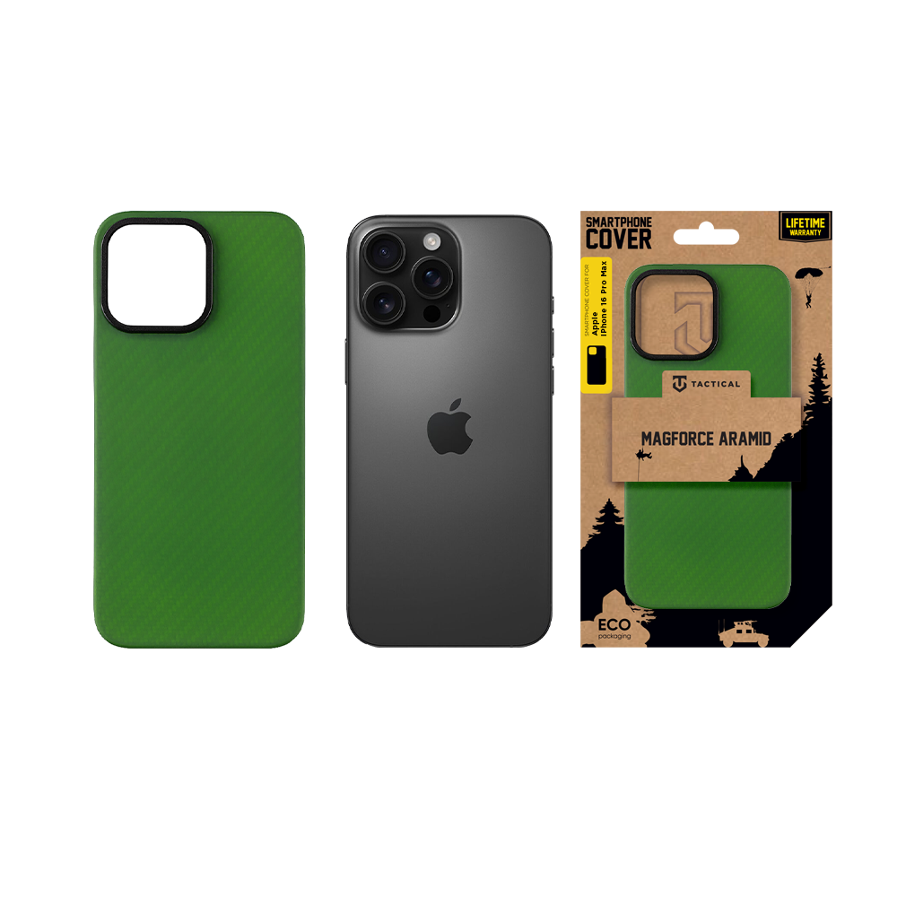 Tactical MagForce Aramid Kryt pro Apple iPhone 16 Pro Max Green Toad