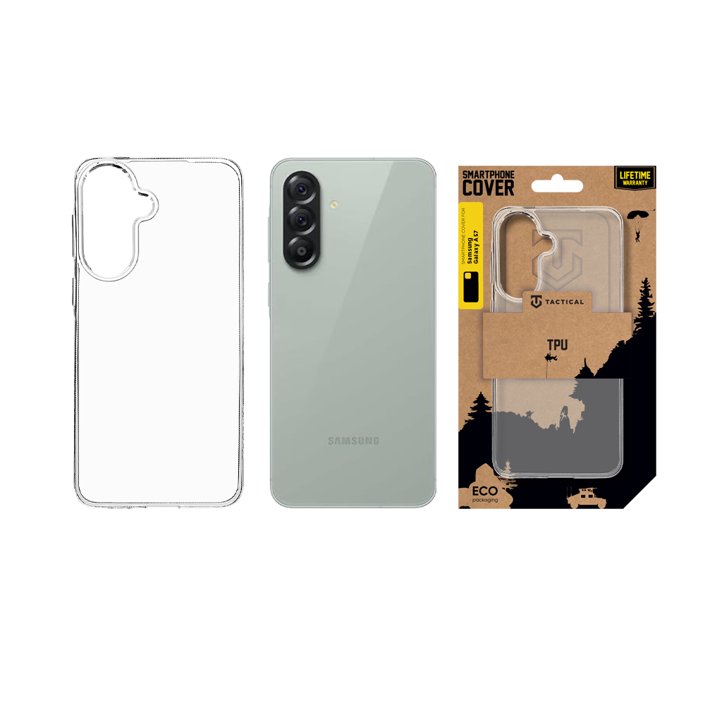 Tactical TPU Kryt pro Samsung Galaxy A57 Transparent