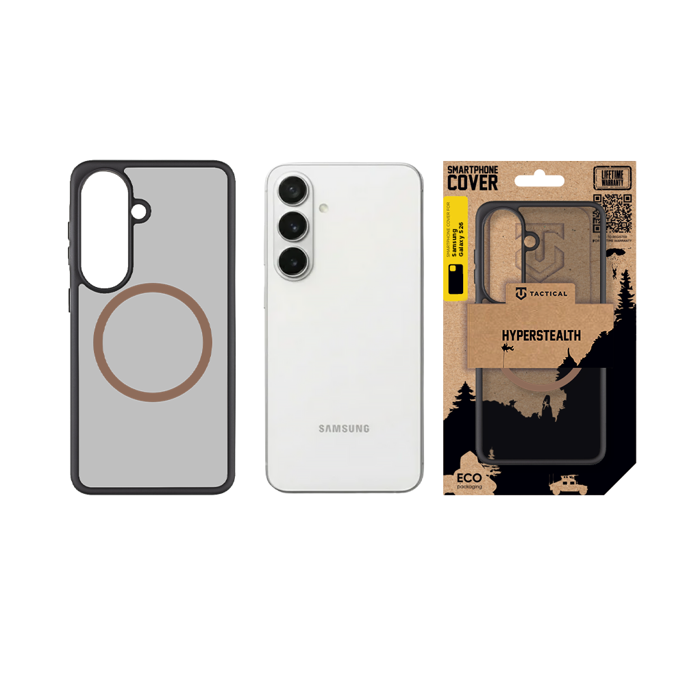 Zadní kryt Tactical MagForce Hyperstealth 2.0 pro Samsung Galaxy S26, černá - teplá hnědá