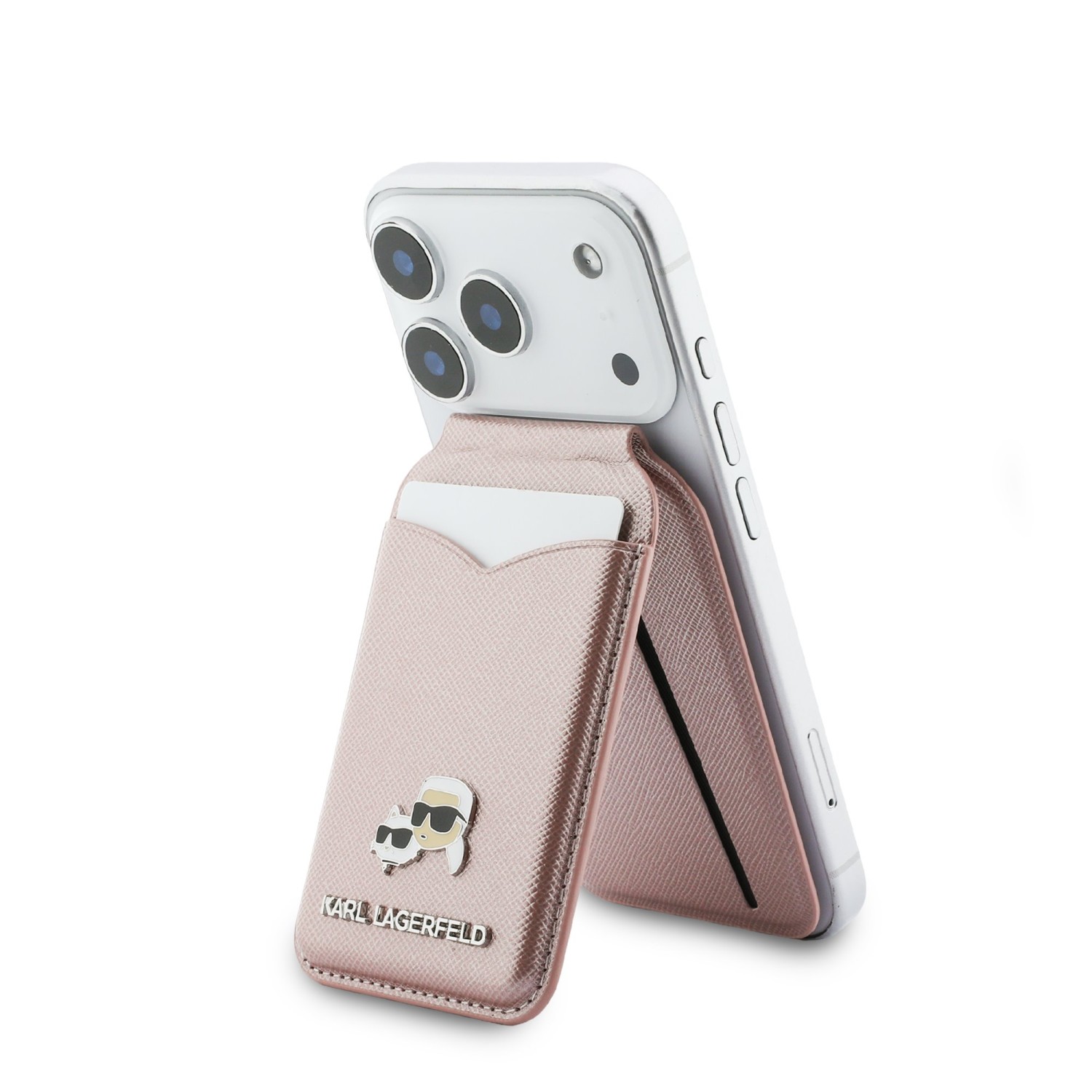 Karl Lagerfeld Mirror MagSafe Cardslot Peněženka se Stojanem Pink