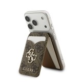 Guess PU 4G Mirror MagSafe Cardslot Peněženka se Stojanem Brown