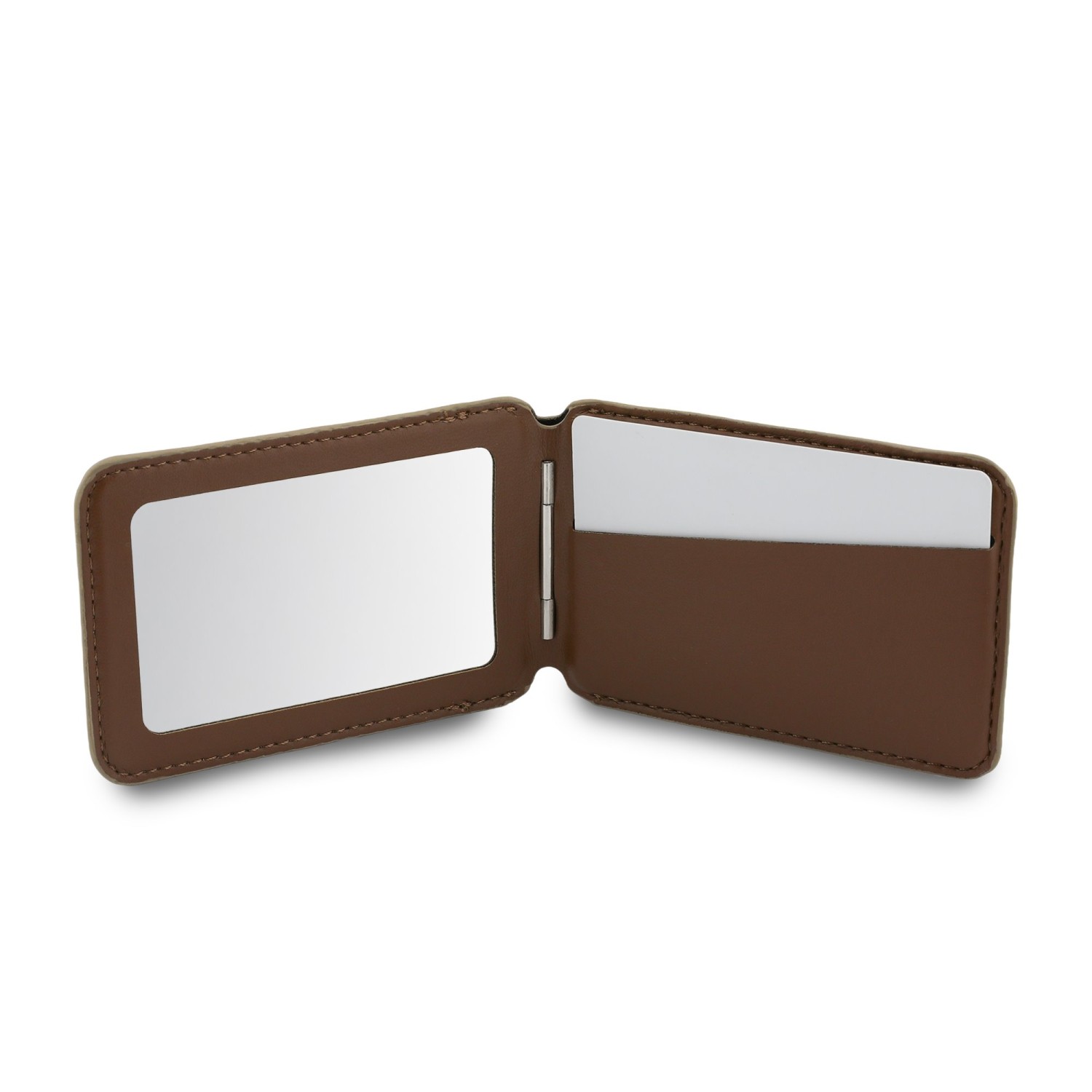 Guess PU 4G Mirror MagSafe Cardslot Peněženka se Stojanem Brown