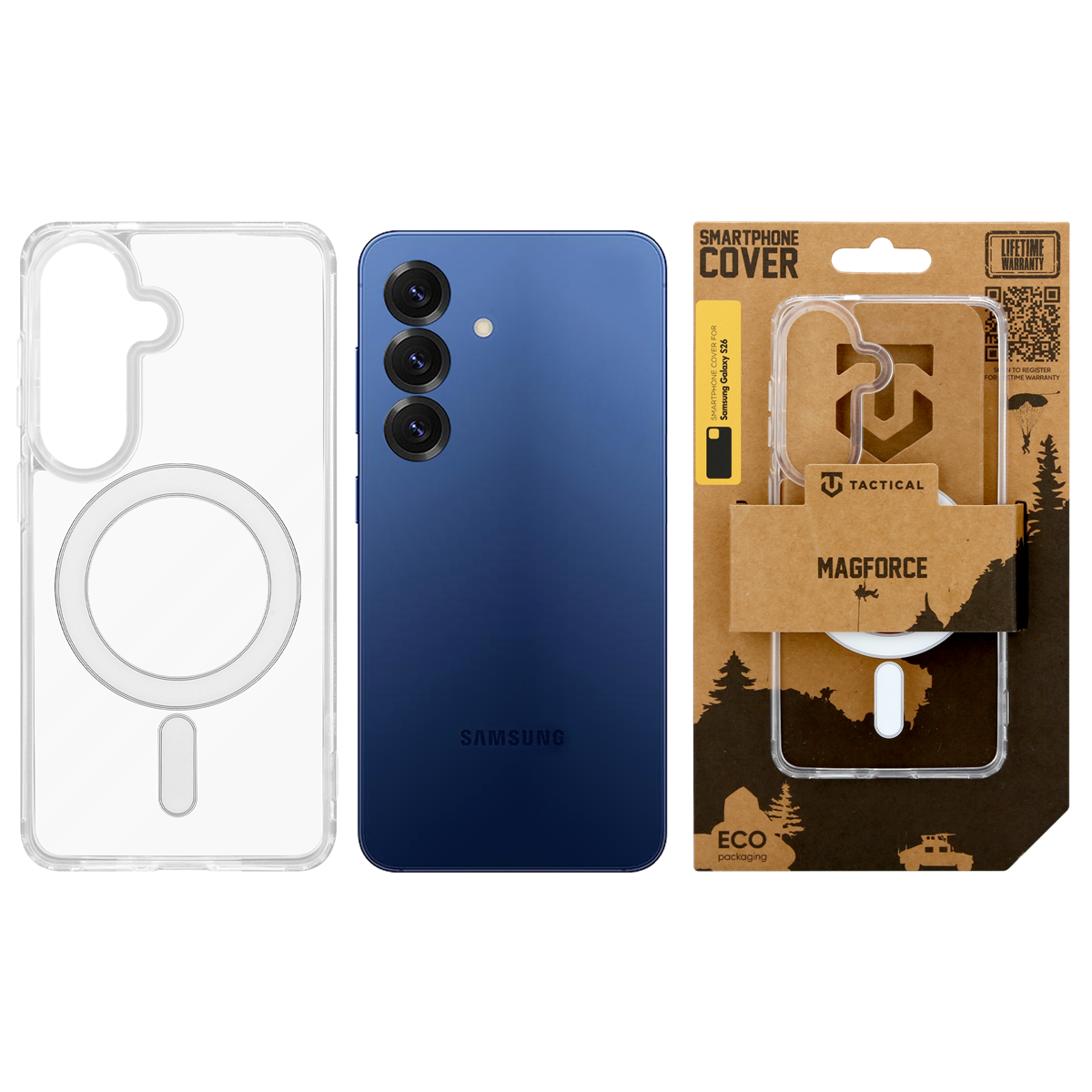 Tactical MagForce Kryt pro Samsung Galaxy S26 Transparent