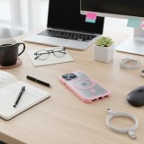 Zadní kryt FLEXLINE MAG COVER Case compatible with MagSafe pro Apple iPhone 16 Pro, růžová